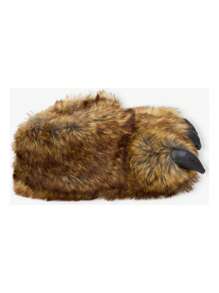 BEAR PAW THEMED PLUSH SLIPPERS SIZE: M - Rỉ Nâu - Xem 4