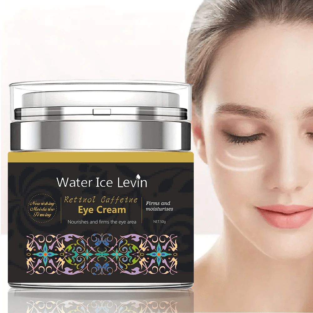 Water ice levin 视黄醇和咖啡因眼霜 - 针对黑眼圈、浮肿和细纹，滋润眼部 - 黑色 - 查看 1