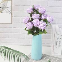 20PCS Artificial Silk Flowers Realistic Roses Bouquet Long Stem For Home Wedding Decoration Party