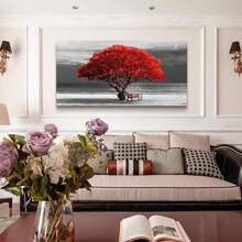 Canvas Wall Art For Living Room Bathroom Wall Decor Black And White Landscape Blue Tree Moon Painting To Hang Home Decorations For Office Bedroom Kitchen Works Canvas Prints Pictures Style-4