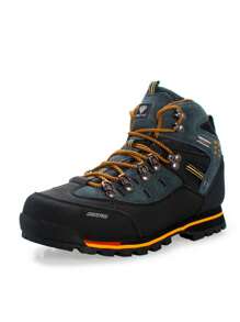 DWZRG 1 Paio Di Scarpe Da Trekking Alte Da Uomo In Pelle, Antiscivolo E Impermeabili, Sneaker Sportive Da Esterno