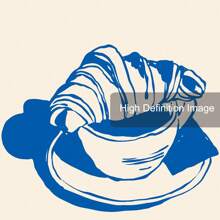 Set di 3 stampe su tela con immagini di cibo e bevande, cartellone d'arte per la cucina, stile retrò francese, con motivi come pasta, caffè e pane, quadri senza cornice per decorazione minimale per cameretta, appartamento, sala da pranzo, soggiorno, casa moderna