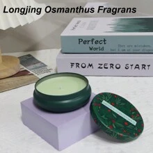 1 Set Rose Aromatherapy Christmas Scented Candles,Longjing Osmanthus Fragrance Scented Candles ,Scented Candles For Christmas Gifts,Home Decoration Aroma Holiday Festival Christmas Candles ,4 Oz Natural Soy Wax Long Lasting Candles Set,Room Decor,Gifts