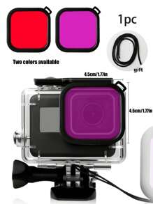 1个潜水滤镜镜头配件，兼容GoPro 10/GoPro Hero 9防水运动相机 - 彩色 - 查看 2