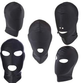 Black Super Elastic Fabric BDSM Head Mask Breathable Nostrils Mouth Zipper Sexy Hood Mask SM Products Cosplay Esclavo Erotic Mask Bdsm Masks BDSM Bondage Restraint Roleplay Party Gay Mask Erotic Toys Sex Toys For Women Couples Men Fetish Halloween Party Mask Masquerade Masks Bdsm Toys Adult Toys Sex Toy Sex Shop