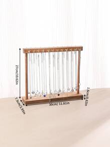 1个复古胡桃木色项链架，木质手链架，优雅串珠首饰展示架，适用于毛衣链吊坠，返校季、房间装饰 - 胡桃木色 - 查看 3