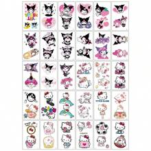 Sanrio 30pcs Sanrio Kitty Waterproof Temporary Tattoo Stickers - Cute Sanrio Cartoon Patterns, Suitable For Daily Wear And Gifts