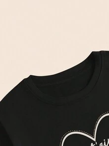 I Love Paris Babylook Cotton Comfort Casual Short Sleeve Basic Streetwear Printed T-Shirt - Vì vậy - Xem 4