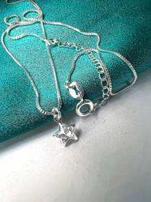 Star Point Of Light Necklace 45 Cm Pure 925 Silver - Silver - View 5