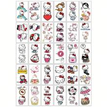 Sanrio 30pcs Sanrio Kitty Waterproof Temporary Tattoo Stickers - Cute Sanrio Cartoon Patterns, Suitable For Daily Wear And Gifts