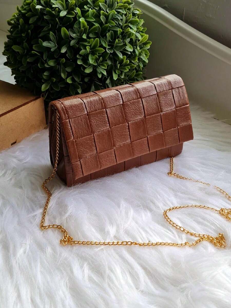Bottega Women's Elegant Party Bag 3D High Relief - 鏽棕色 - 查看 1