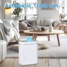 10L/2.6 Gallon Smart Small Trash Can, Smart Pop-Up Lid Kitchen Trash Can, Bathroom, Kitchen, Bedroom, Powder Room, Craft Room, Office, College Trash Basket