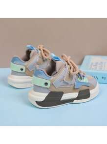 Zapatos de tabla para niños Zapatillas de malla transpirables Niños Niñas Zapatos casuales - Gris - Ver 10