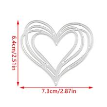 1 Stück Metall-Schneidematrix in Herzform für DIY Scrapbooking, Prägung, handgefertigte Schneide-Vorlage, Geburtstagskarte, Feiertags-Präge-Kartendekoration - Valentinsherz