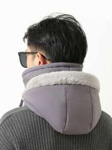 1pc Thermal Lined Windproof Ski Mask Neck Warmer Hat, Unisex Winter Warm Cycling Ski Cap