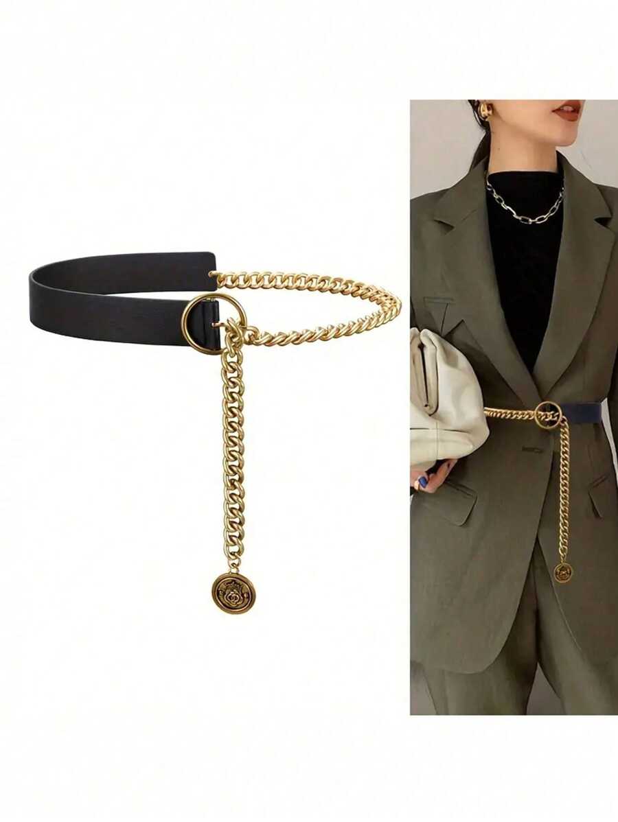 InsDark Liquid Butterfly Ring Female Fashion Personalized Minimalist Style Niche Design High-Grade Belt Chain - Black - View 1