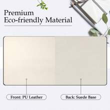 Leather Desk Pad Protector, Mouse Pad, Office Desk Mat, Laptop Desk Pad, Waterproof Desk Writing Pad For Office And Home Back To School Desk Accessories Office Supplies Office Desk Accessories Mousepad Mouse Pad For Desk - Beige - View 7