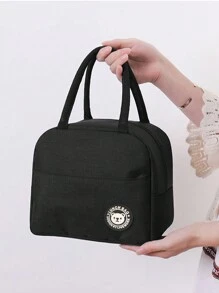 1 件保温午餐袋，带熊图案的便携式午餐盒手提袋，适合工作和户外，防水，保持食物新鲜和温暖，适合学校、办公室、野餐和外出就餐 - 彩色 - 查看 8