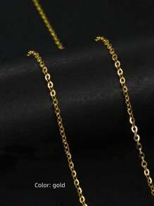 1pc S925 Sterling Silver Chain Necklace - Elegant Minimalist Design, No Plating, Solid 925 Silver, Collarbune Length, Suitable For Daily And Gifting Occasions, High-End Classic Chain Necklace - No Pendant O-Shape Chain Sweater Length Jewelry