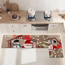 1 tấm thảm hình vuông trang trí họa tiết động vật hoạt hình Giáng sinh cho phòng ăn, nhà bếp, phòng khách, phòng ngủ, phòng tắm, hình chữ nhật - Nhiều màu - Xem 5