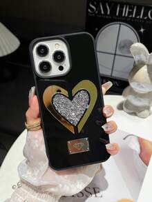 1 件 Y2K 韩国可爱波浪边框星星黑色爱心珍珠链软壳适用于 iPhone 16 15 Pro Max 14 Pro Max 13 12 11 XR 防震保护套 S23FE A15 A13 S24U - 黑色 - 查看 6