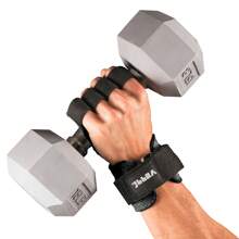 Calleras Gym Verri de carnaza de Res en color Negro con Strap para Levantamiento de Pesas, Crossfit, rutinas, Entrenamiento en Gimnasio - Negro - Ver 2