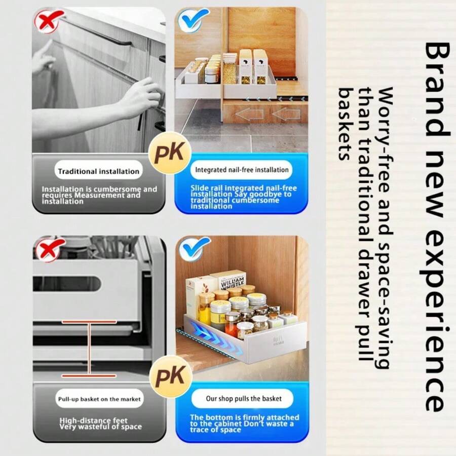 Pull Out Organizer Shelf Slide Out Pantry Shelves Sliding