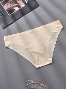 5pcs Men's Breathable Low Waist Triangle Briefs With Letters, Sporty & Sexy, Ice Silk, No Trace