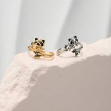 Anillo con diseño de hoja y koala inspirado en el estilo vintage - de aleación, perfecto para atuendos casuales y como regalo de Acción de Gracias