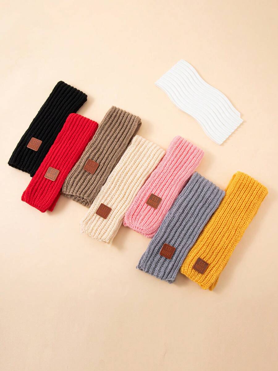 1pc Fashion Kids Warm Scarf Neck Warmer, Thick Knitted Solid Color Versatile Scarf For Boys And Girls - Multicolor - View 1