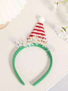1 件儿童圣诞气氛节日头带羽毛头带，趣味发饰，适合派对聚会卡通圣诞树头带头饰 - 彩色 - 查看 8