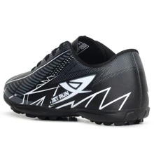 X JET RUN Children's Futsal And Society Football Boots Original Grass And Indoor Children's School Size 26 To 33 Stock - 黑色 - 查看 4