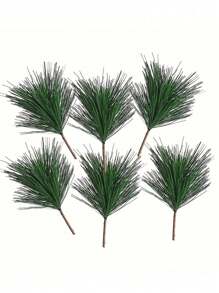 15/10pcs Artificial Green Pine Needle Branches, Small Pine Branch Stems - Fake Green Pine Sticks For Christmas Flower Arrangements Wreath And Home Holiday Garden Decorations, Party Gifts Decorations Christmas Tree Ornaments Arrangement Accessories,Christmas