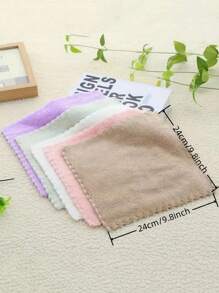 20 chiếc khăn tắm màu trơn, khăn tay gia dụng thông thường, khăn tay nhỏ, khăn tắm mềm mại thấm hút, phụ kiện phòng tắm, 9,8 * 9,8 inch - Nhiều màu - Xem 7