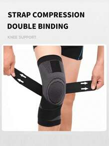 Sports Knee Brace With Bandages And Compression, Knit Breathable Knee Support For Cycling, Running - Multicolor - View 3