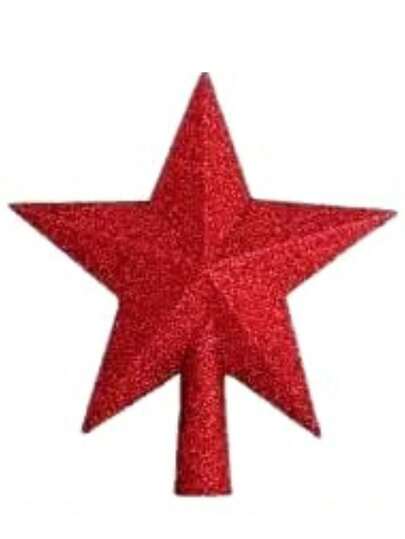 ENFEITE PONTEIRA ESTRELA DE NATAL COM GLITTER