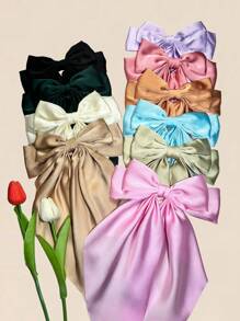 16个随机颜色复古大蝴蝶结发夹，优雅金属发饰套装，适合生日派对、化装舞会、日常佩戴，快速发货 - 彩色 - 查看 10