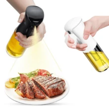 Oil Sprayer, Oil Sprayer For Air Fryer, Spray Mist Sprayer, 230 Ml Oil Sprayer, Multifunction Oil Sprayer For Kitchen, Barbecue, Grilling, Salad - ĐEN+TRẮNG - Xem 2