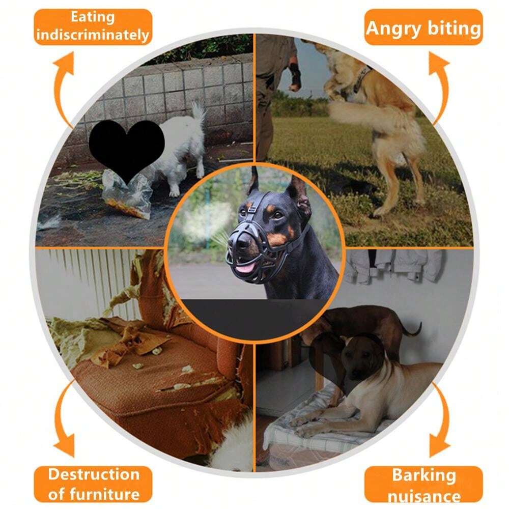 Dog Muzzle Soft Rubber Dog Muzzle Hollow And Breathable Dog Muzzle Does