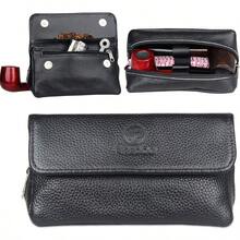 1 件装皮包袋，可容纳 2 个烟斗，真皮牛皮烟斗袋，中国新年情人节礼物，春夏假期旅行 - 多色 - 查看 4