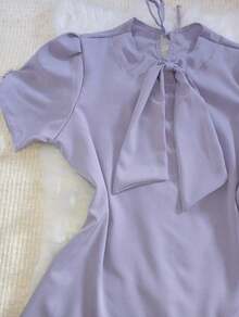 Women Blouses - 紫丁香色 - 查看 2