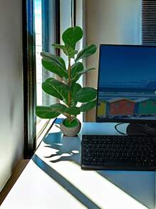 1 pieza Planta en maceta artificial, Día de San Valentín, Regalo