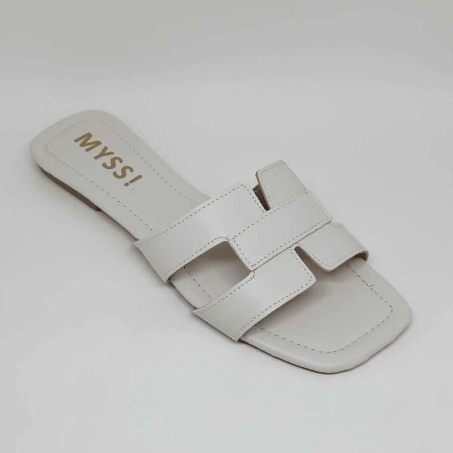 Women's Summer Square Flat Sandal - 白色 - 查看 1
