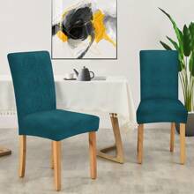 Ystyle Chair Covers With Backrest 6 Pieces, Stretch Chair Covers Living Room Kitchen, Universal Stretch Chair Covers, Modern Anti-Scratch Cat Chair Covers - Dark Green - View 2