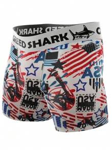 6 Men's Boxer Briefs Lined High Elasticity Fabric Plain Printed - 彩色 - 查看 7