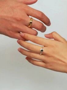 1PC Sterling Silver Custom Projection Photo Ring, Adjustable Personalized Ring, Custom Family Pet Photo Ring, Couples Ring, Anniversary Gift - Rose Gold - View 6