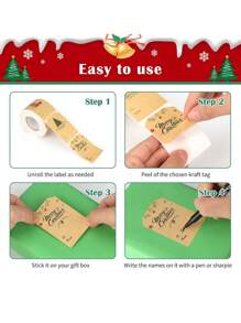 Christmas Gift Tags Stickers- Christmas Gift Tags Christmas Presents Self Adhesive Stickers Christmas Tags Christmas Santa Merry Christmas Holiday Decoration Christmas Decorations Home Christmas Gifts Christmas Decor