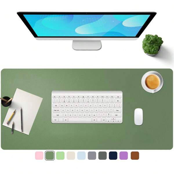 Protetor de couro para mesa, mouse pad, tapete para mesa de escritório, suporte para laptop, bloco de escrita à prova d'água para escritório e casa, volta às aulas