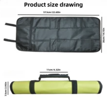 Túi đựng dụng cụ cuộn, Túi đựng dụng cụ sửa chữa ô tô, Túi đựng dụng cụ bằng vải Oxford, Túi đựng dụng cụ kim khí gia dụng, Túi đựng di động cho dao đầu bếp dã ngoại cắm trại ngoài trời, Túi đựng dụng cụ đa năng cho thợ điện sửa chữa thiết bị gia dụng - Xám - Xem 2