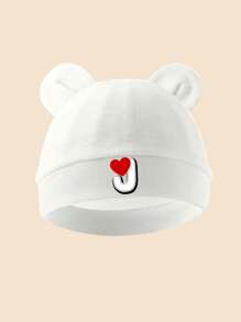 1pc Baby Love Name Tire Cap, Soft And Warm Suitable For Use As A Gift For Newborn Boys And Girls All Year Round. - White - View 6